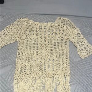 Cream Off-the-Shoulder Sweater